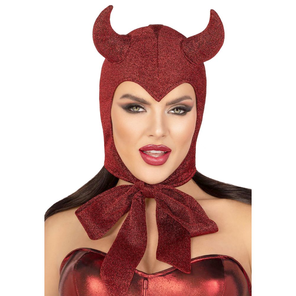 Leg Avenue Leg Avenue Vintage Devil Bonnet Costume Headpiece Red